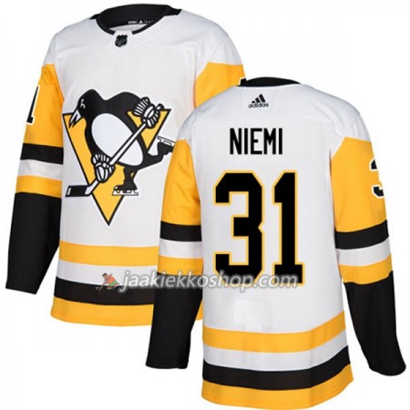 Nainen NHL Pittsburgh Penguins Pelipaita Antti Niemi 31 Adidas 2017-2018 Valkoinen Authentic